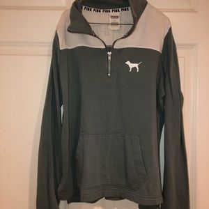 juniors vs/pink quarter zip pullover